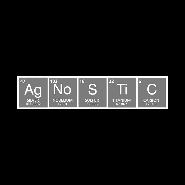 Agnostic Atheist Periodic Table Spelling by Mellowdellow