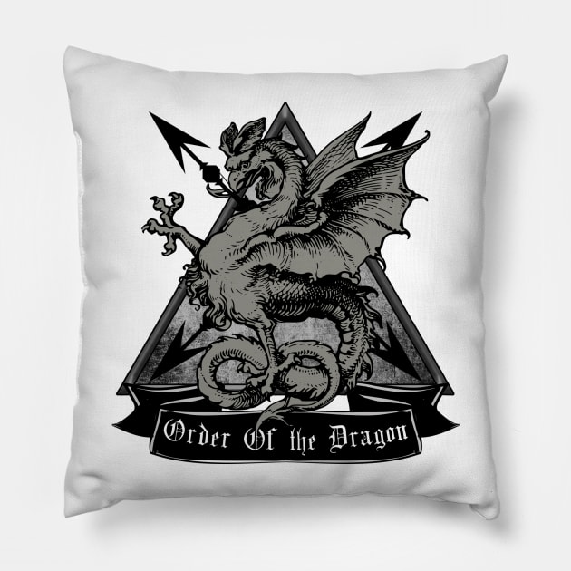 ORDER OF THE DRAGON Pillow by theanomalius_merch