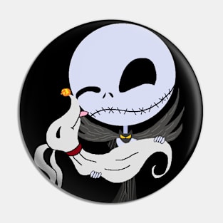 the nightmare before christmas jack and zero cuddling Pin