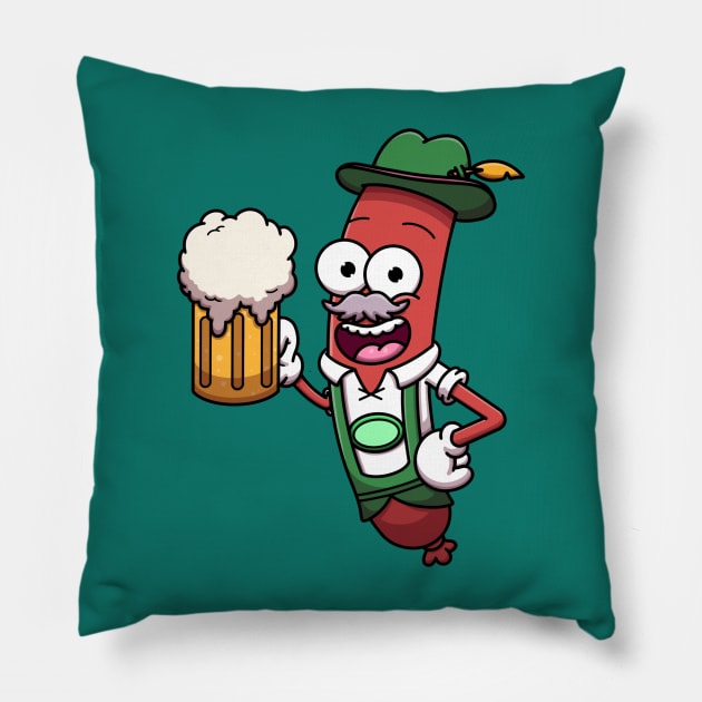 Oktoberfest Sausage With Beer Pillow by TheMaskedTooner