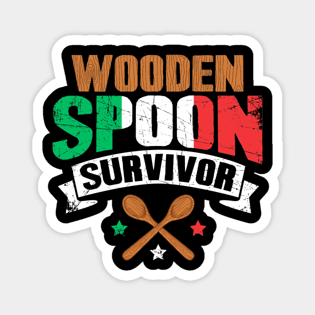 Wooden Spoon Survivor Italian Magnet by captainmood