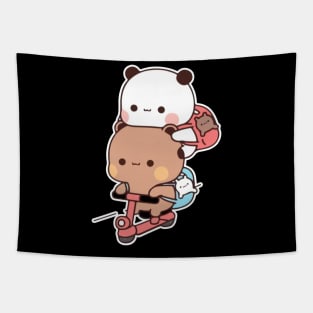 PANDA AND BROWNIE Tapestry