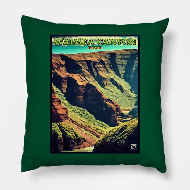 Waimea Canyon, Hawaii Pillow by cloudlanddesigns