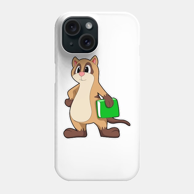 Meerkat with Book Phone Case by Markus Schnabel