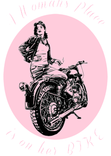 Woman Motorcyclist Design Magnet