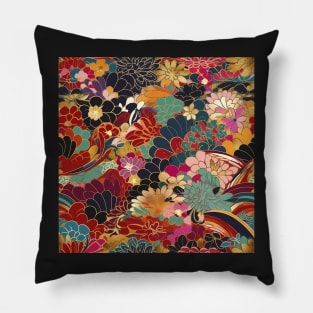 Floral kimono japanese pattern Pillow