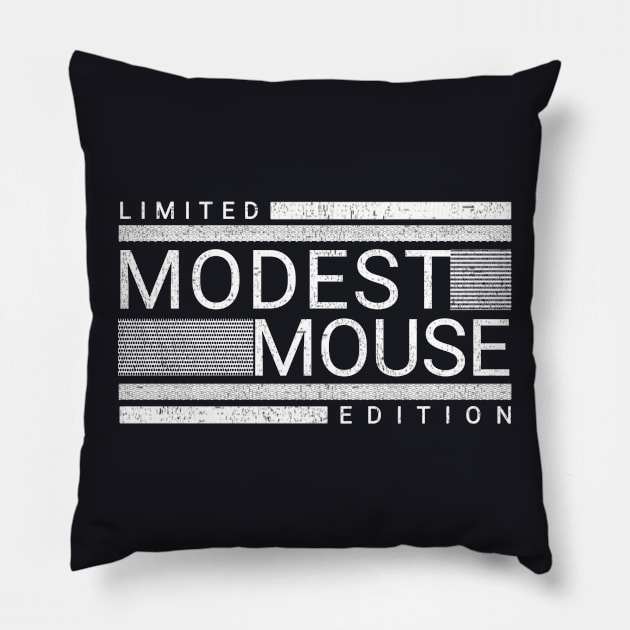 Modest mouse line Pillow by Cinema Productions