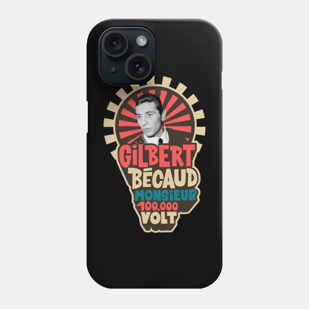 Gilbert Bécaud - Monsieur 100.000 Volt Phone Case by Boogosh