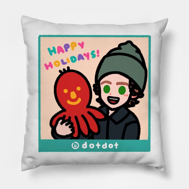 Happy Holidays Pillow by dotbyedot