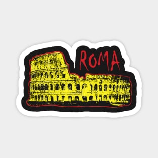 Pop Art Roman Colosseum Flavian Ampitheater Magnet