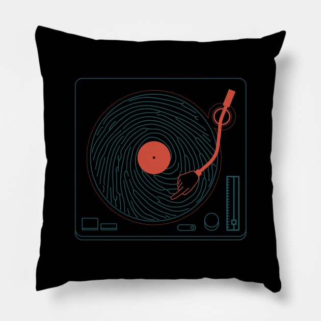 The sound of my fingertips Pillow by pikkuraila