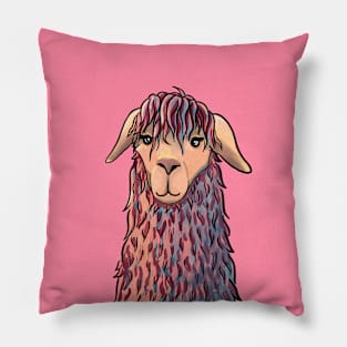 Abstract llama portrait Pillow