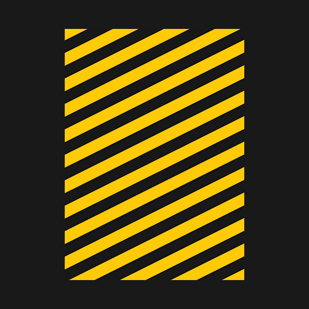 Watford Yellow and Black Angled Stripes by Culture-Factory