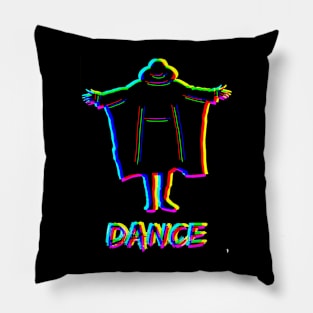 Dancing man in colour , the rhythm of the music . Pillow