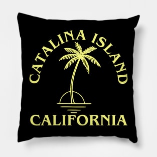 Retro Cool Original Catalina Island Palm Tree Novelty Pillow