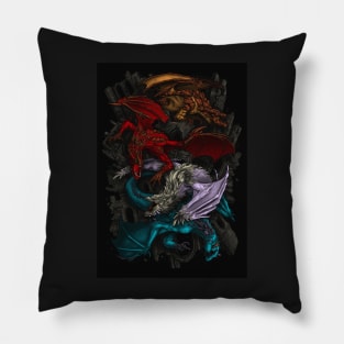 Elemental Dragons Pillow