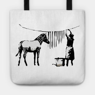 BANKSY Washing Zebra Stripes Tote