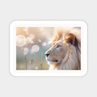 Lion Wild Animal Tranquil Peaceful Magnet