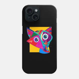 Funny Fox - Cool Colorful Funky Geometric Cute Animal Design Phone Case