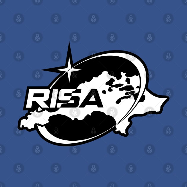 Rottnest Island Space Agency (RISA) Logo Black and White by MOULE