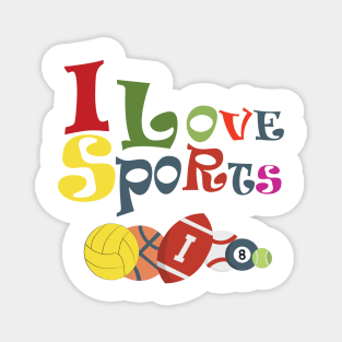 I Love Sports,football Club Magnet