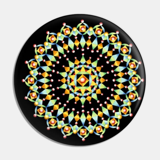 Bijoux Mandala Pin by PatriciaSheaArt