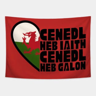 Cenedl Heb Iaith Cenedl Heb Galon Tapestry