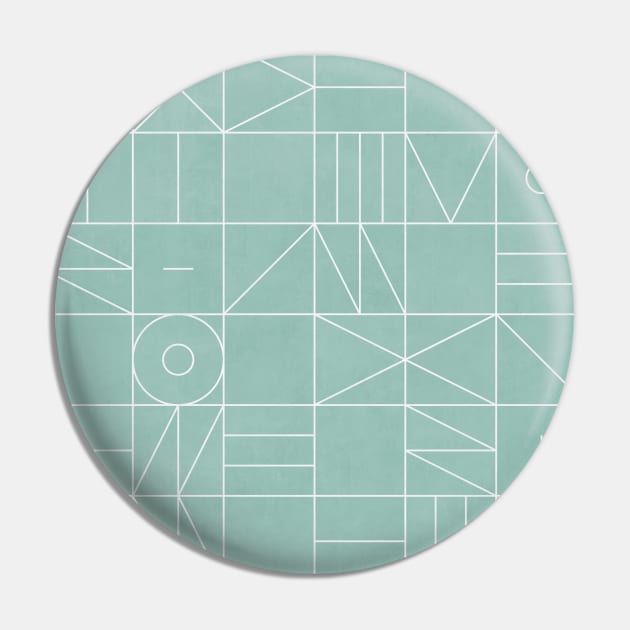 My Favorite Geometric Patterns No.7 - Light Blue Pin by ZoltanRatko