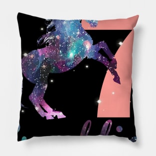 Kids Unicorn for 7th Birthday Girl 7 Year Old  Sparkling Pillow