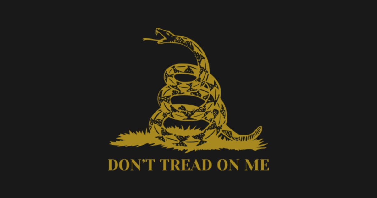 Don't Tread On Me Yellow Gadsden Flag Snake Dont Tread On Me Long