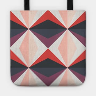 Retro Geometric Diamond Pattern Tote