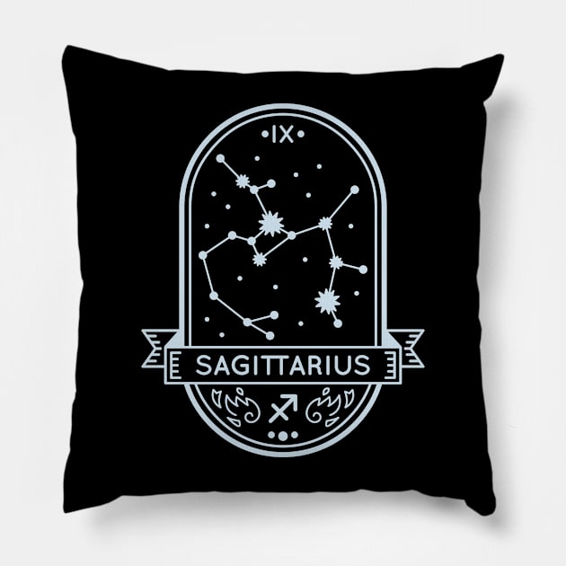 Sagittarius Constellation Pillow by Imaginariux