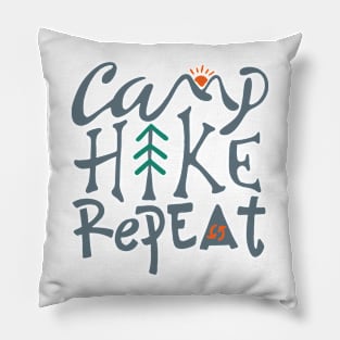 Camp Hike and Repeat Pillow