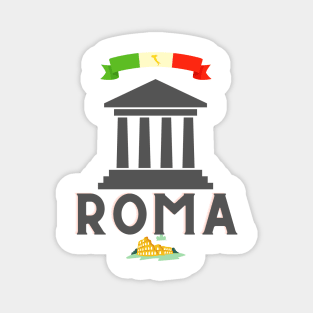 In this work you can see the Roman Forum, the main square of ancient Rome and the most popular place. And there is also Coloseo, which is also one of the favorite sites of the ancient Romans. Magnet