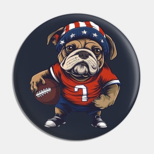 Bulldog NFL Football Pin