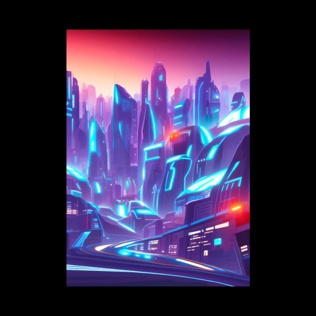 Cool Japanese Neon Cyber City by star trek fanart and more