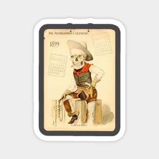 Vintage Skeleton Cowboy Magnet