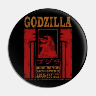 King Kaiju Ukiyo-e Pin