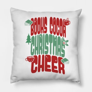 Book Lover Christmas Pillow