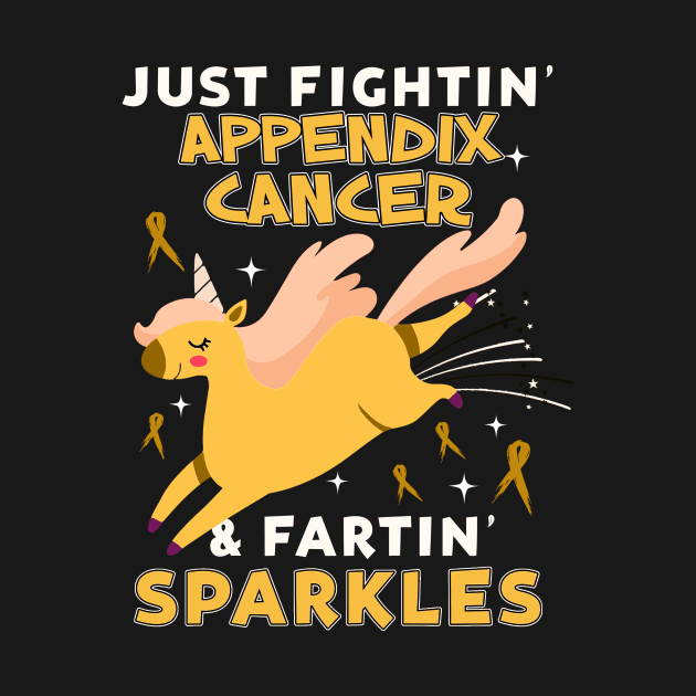 appendix cancer funny unicorn farting sparkles by TeesCircle