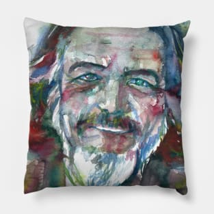 ALAN WATTS watercolor portrait.6 Pillow