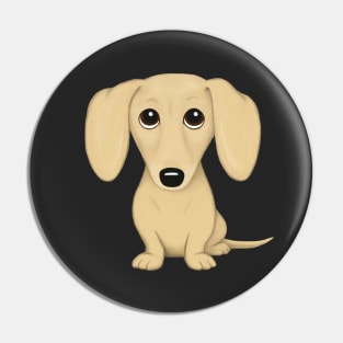 Cream Dachshund | Cartoon Wiener Dog Pin