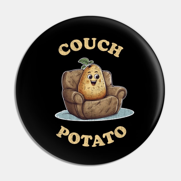 Couch Potato Vintage Pin by NineBlack