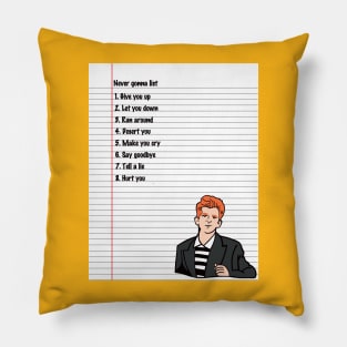 Never Gonna List Pillow