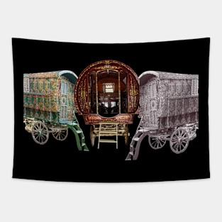 horse drawn wagon Tapestry