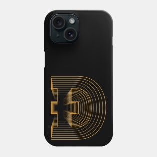 Dogecoin crypto gold modern typography art gift Phone Case
