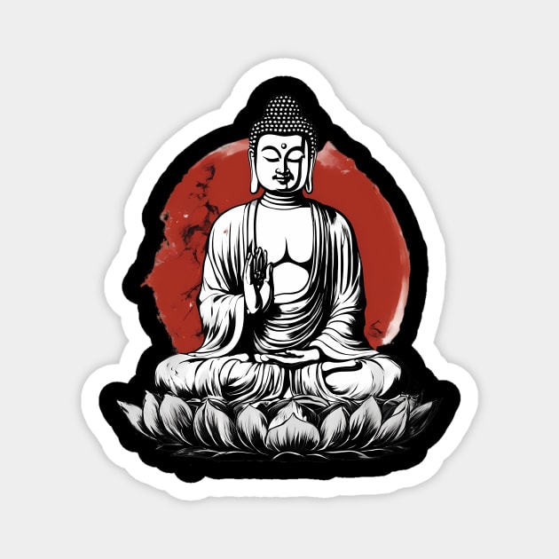 Enlightenment Buddhism Magnet by animegirlnft
