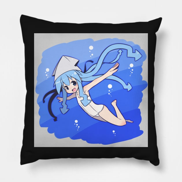 Ika Musume Pillow by KokoroPopShop