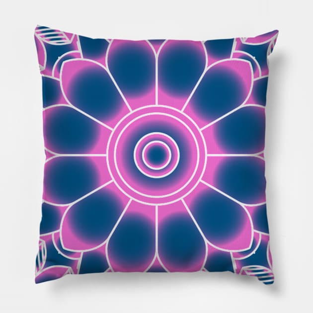 Ornament Flora Purple Pillow by Shop Ovov