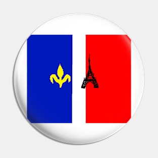 Sporty France Design on White Background Pin